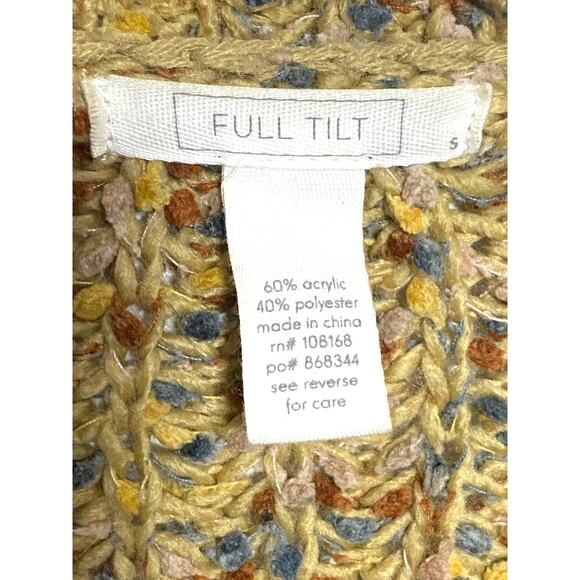 Full Tilt Chunky Multicolor Knit Pullover Acrylic Sweater S Boho Fuzzy Cozy Y2K - Picture 4 of 5